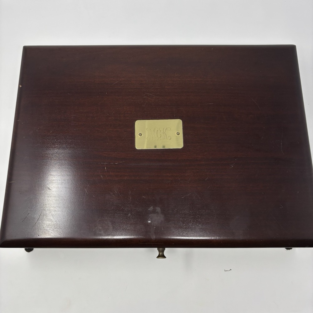 VTG Reed & Barton Anti-Tarnish Eureka Wooden Silverware Flatware Storage Box - Picture 3 of 15